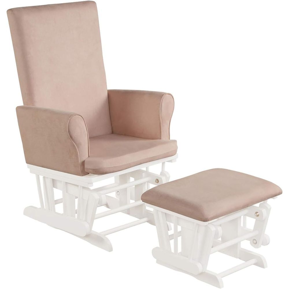 Baby Nursery Nurse - Baby Glider en Ottomaanse kussenset, houten