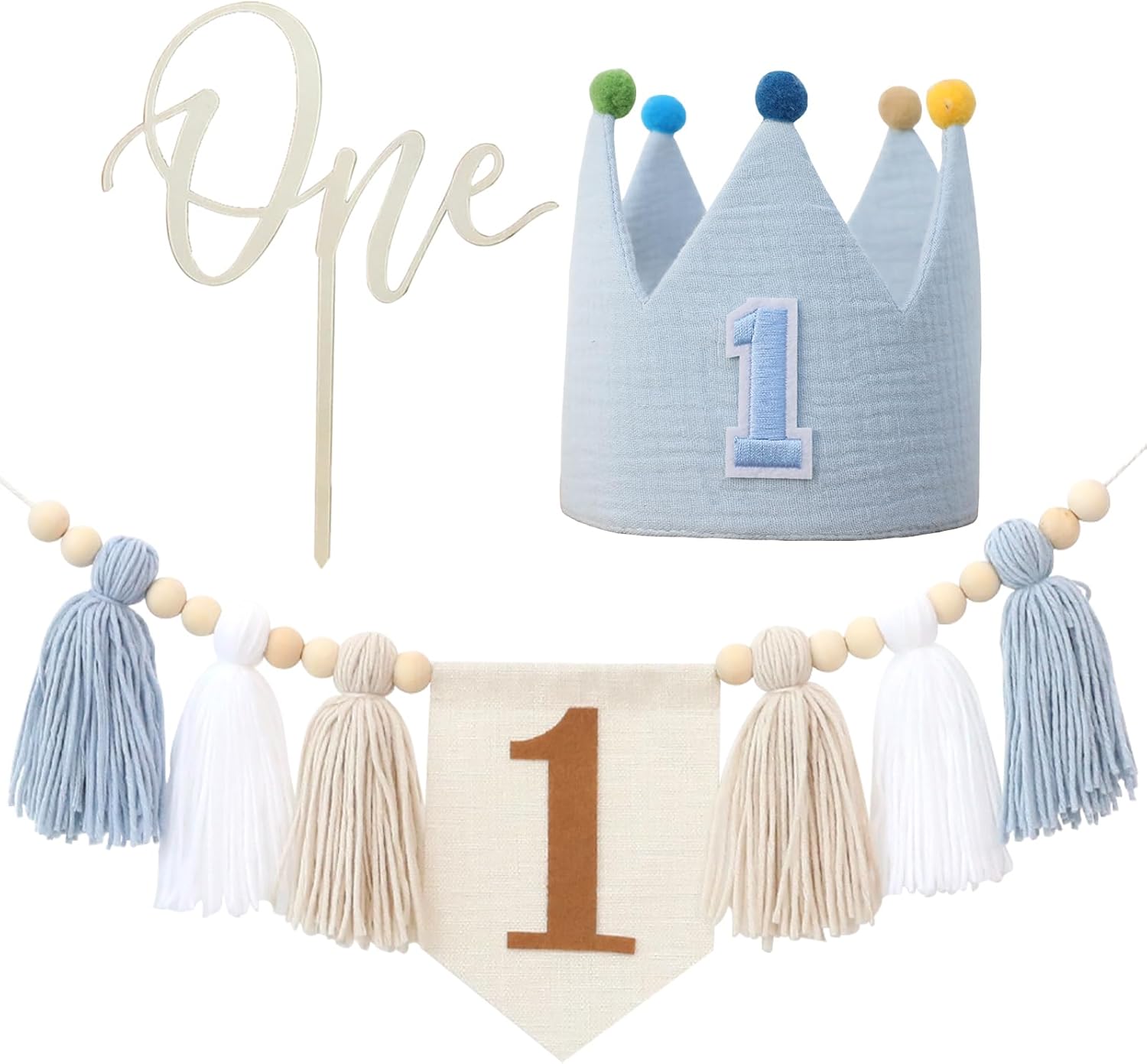 Baby Nursery Chair - Baby Eerste Verjaardagsfeestje Decoraties Blauwe Kinderstoel