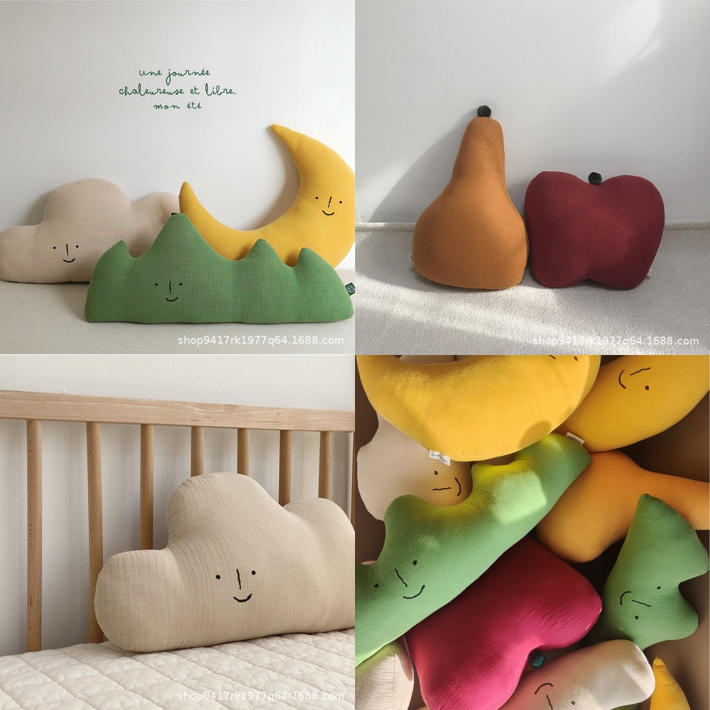 Baby Nursery Nurse - Zacht katoenen mousseline geborduurd naamcomfortkussen voor