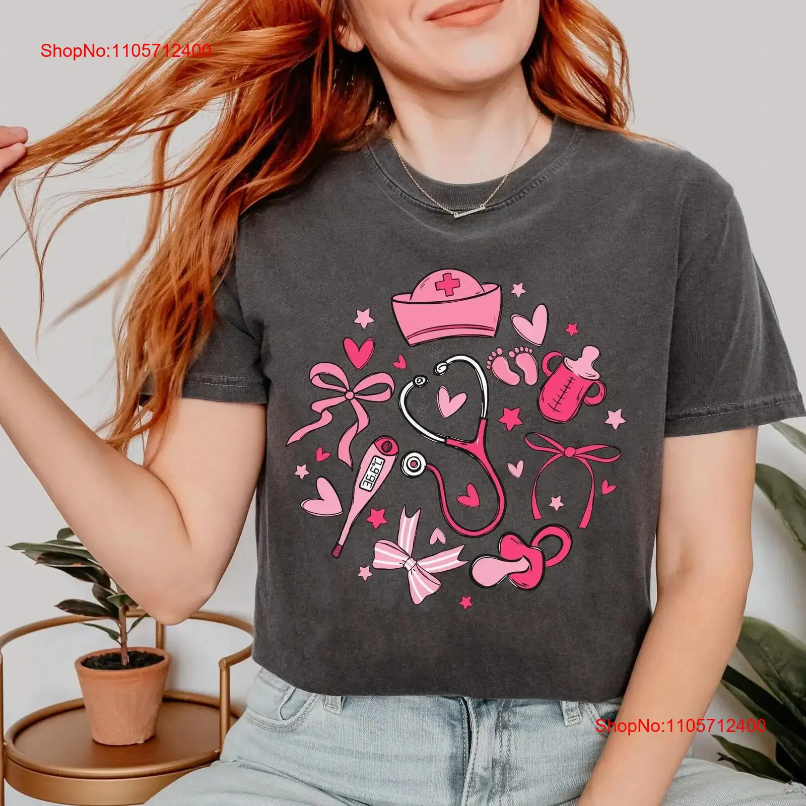 Baby Nursery Nurse - Coquette Moeder Baby Verpleegster T-shirt Vintage