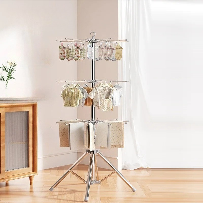 Baby Nursery Uniform - Babykleertjes Droogrek-Opvouwbare Binnen/Buiten Wasorganizer met 32