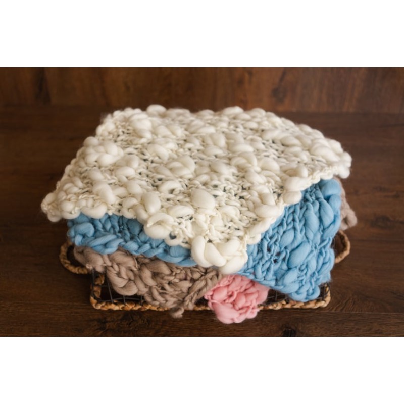 Grof gebreide merino babydeken - Baby Nursery Ideas recensie en prijs