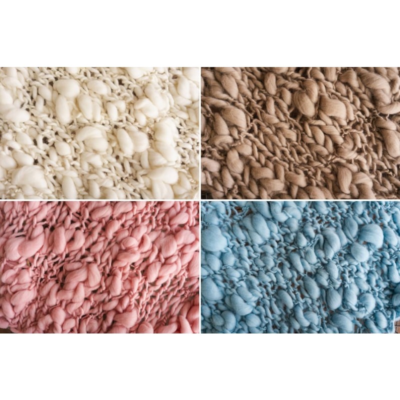 Grof gebreide merino babydeken - Baby Nursery Ideas recensie en prijs