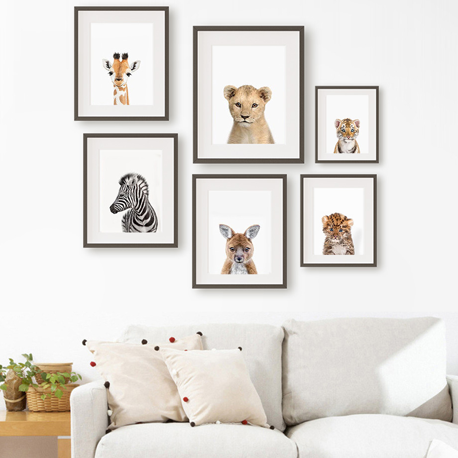 Baby dieren wanddecoratie prin - Baby Zoo Nursery recensie en prijs
