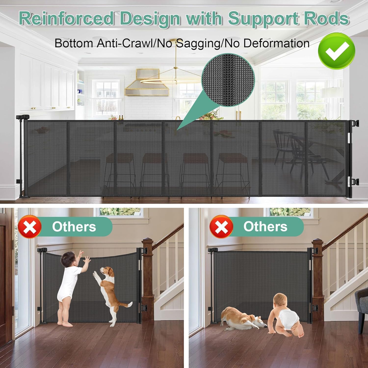 Versterkte 37 inch hoge x 195  - Baby Gate Extra Wide recensie en prijs