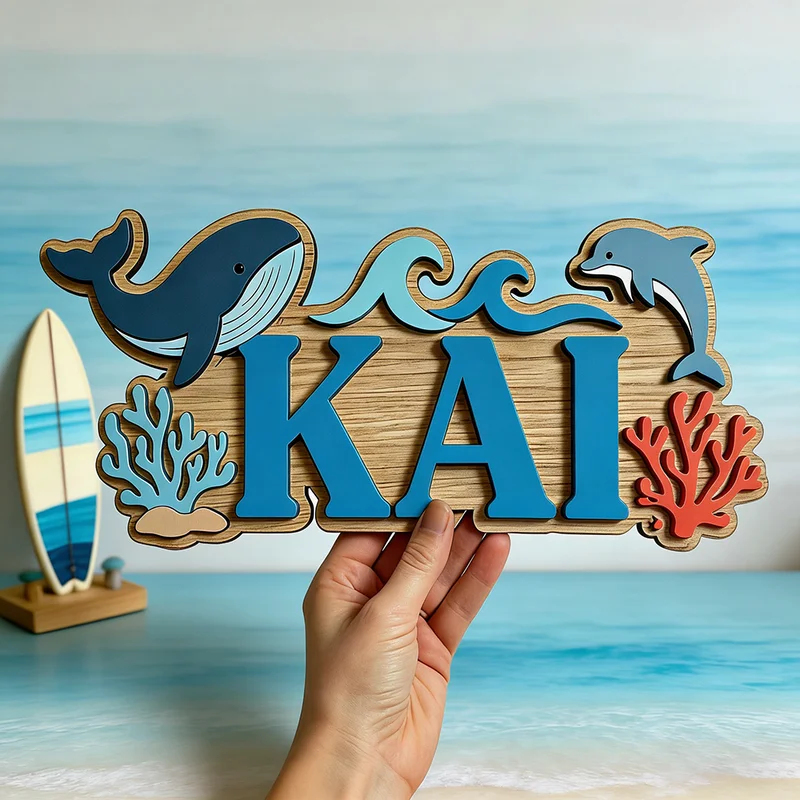 Houten bord met aangepaste naa - Baby Nursery Name Wall Art recensie en prijs