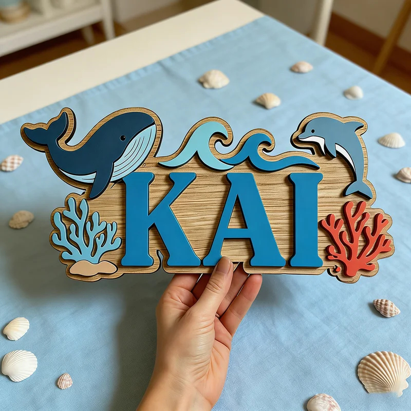 Houten bord met aangepaste naa - Baby Nursery Name Wall Art recensie en prijs
