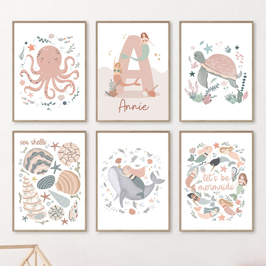 Cartoon Zee Dieren Walvis Zeem - Baby Nursery Name Wall Art recensie en prijs