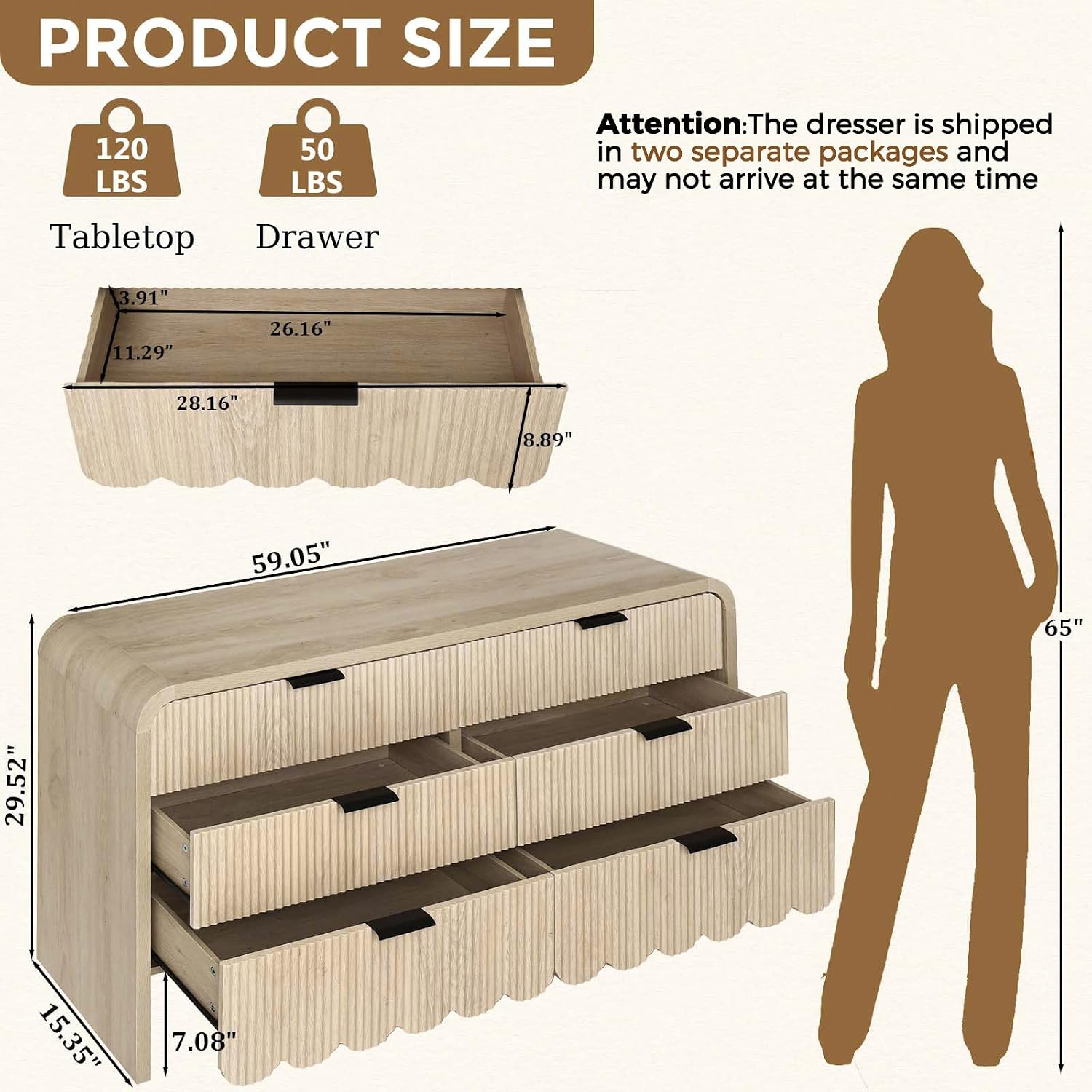 Houten 6-ladenkast kinderkamer - Baby Nursery Chest Of Drawers recensie en prijs