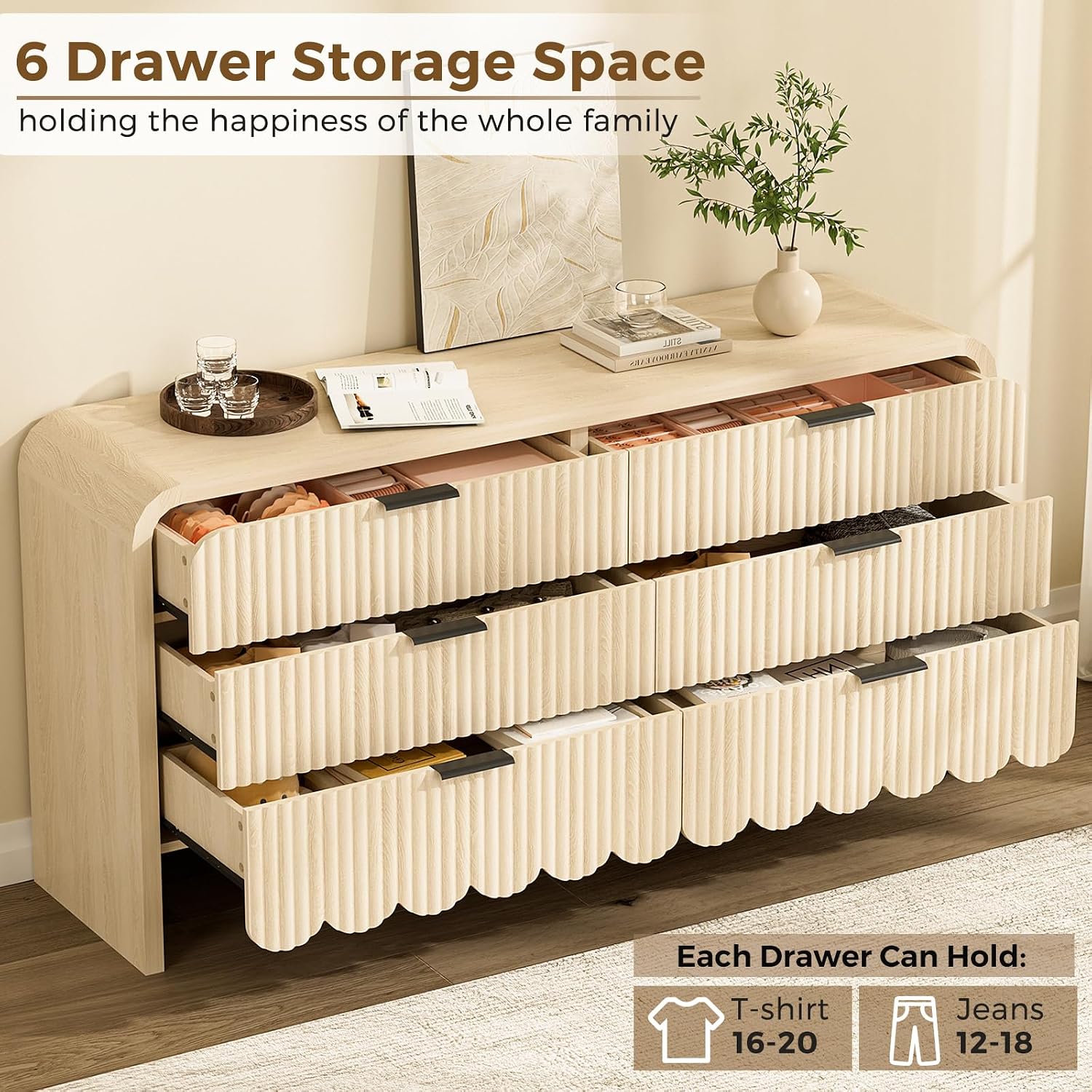 Houten 6-ladenkast kinderkamer - Baby Nursery Chest Of Drawers recensie en prijs