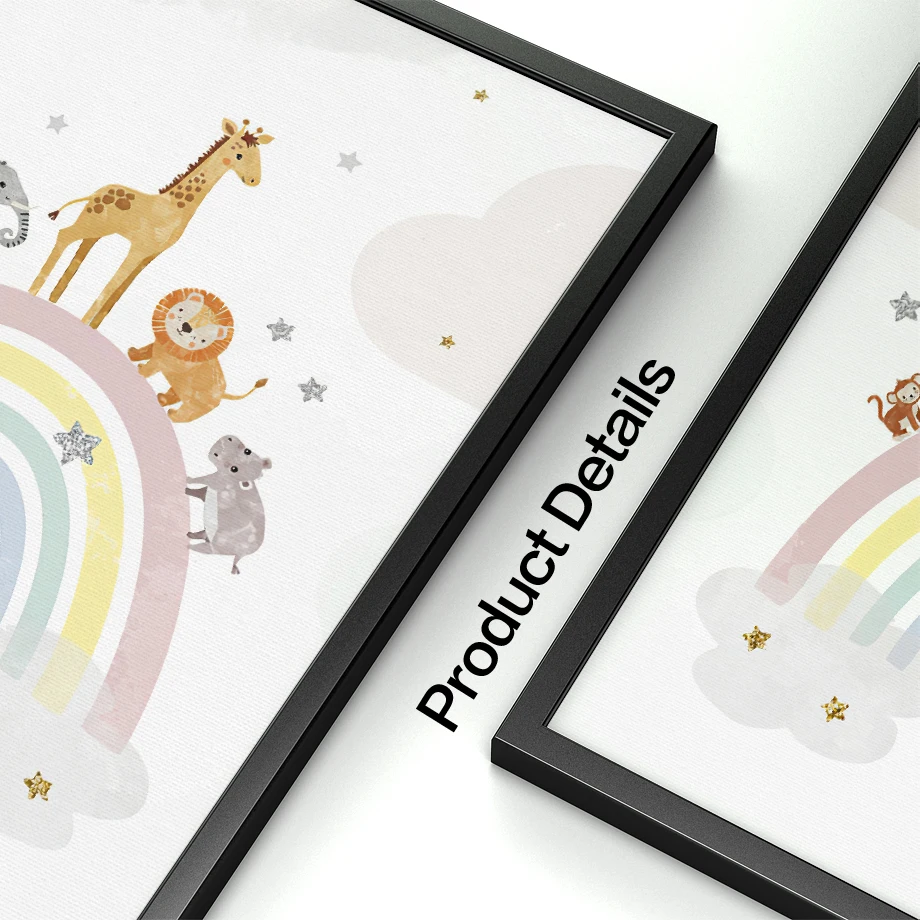 Giraffe Olifant Heteluchtballo - Baby Nursery Name Wall Art recensie en prijs