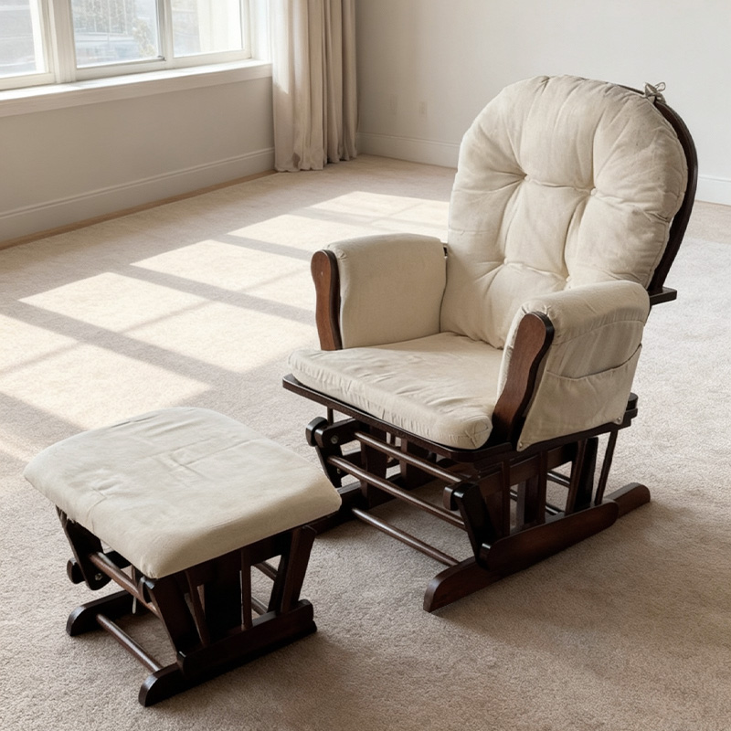 Moderne houten wiegstoel voor  - Baby Nursery Nurse recensie en prijs