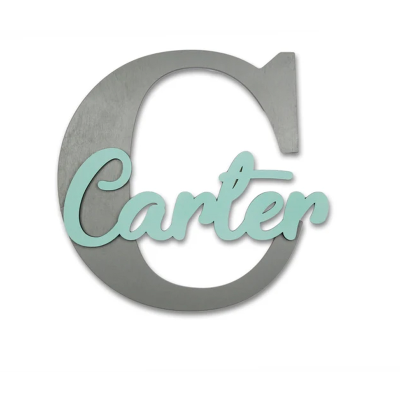Houten letters, babykamer muur - Baby Nursery Name Letters recensie en prijs