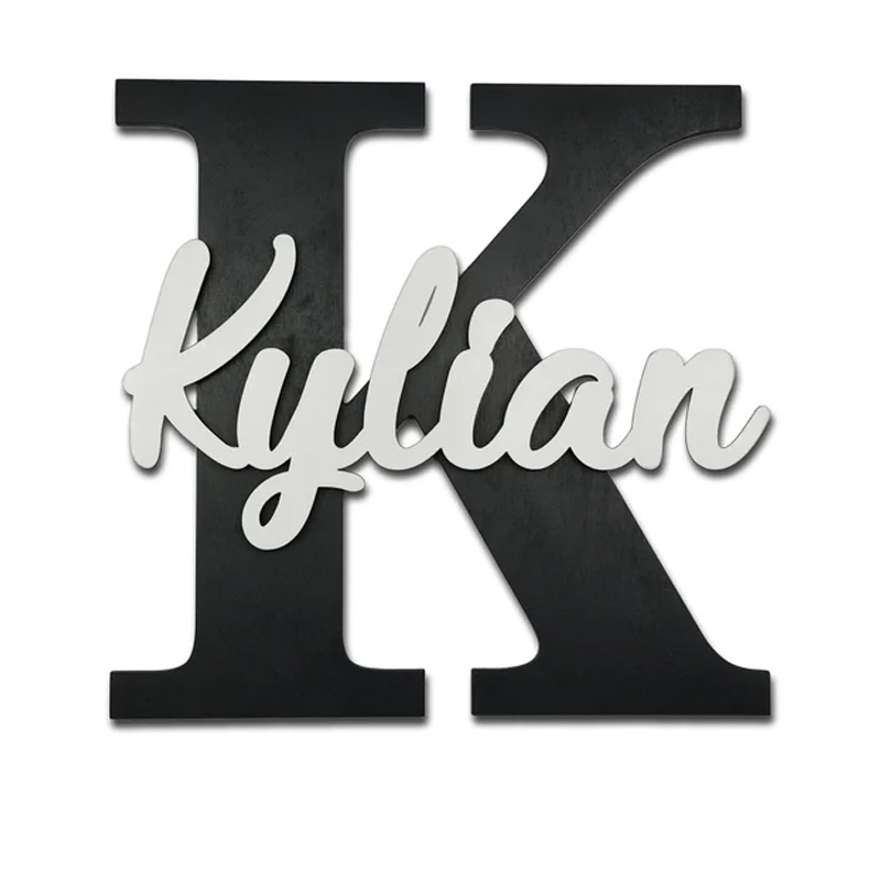 Houten letters, babykamer muur - Baby Nursery Name Letters recensie en prijs