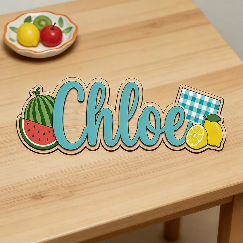 Watermeloen Citroen Picknick T - Baby Nursery Name Wall Art recensie en prijs