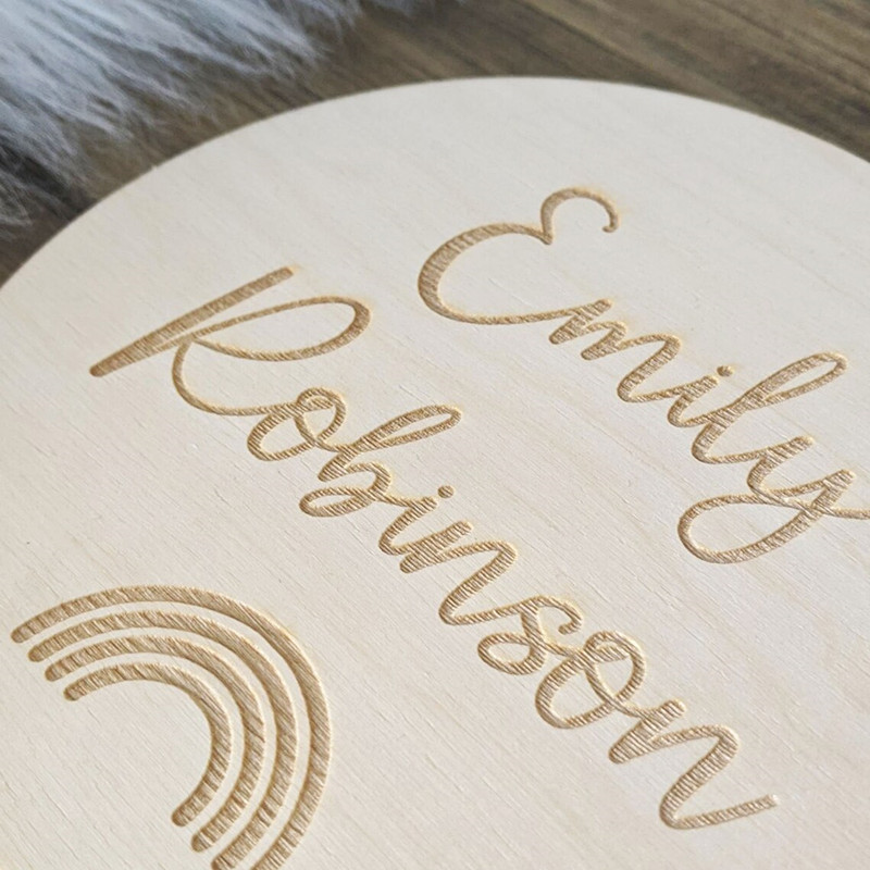 Gegraveerd hout Kinderkamer na - Baby Nursery Name Wall Art recensie en prijs