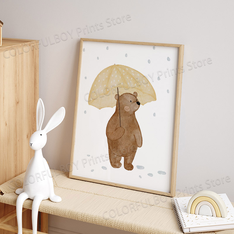Boho Dieren Beer Konijn Egel A - Baby Nursery Animal Pictures recensie en prijs