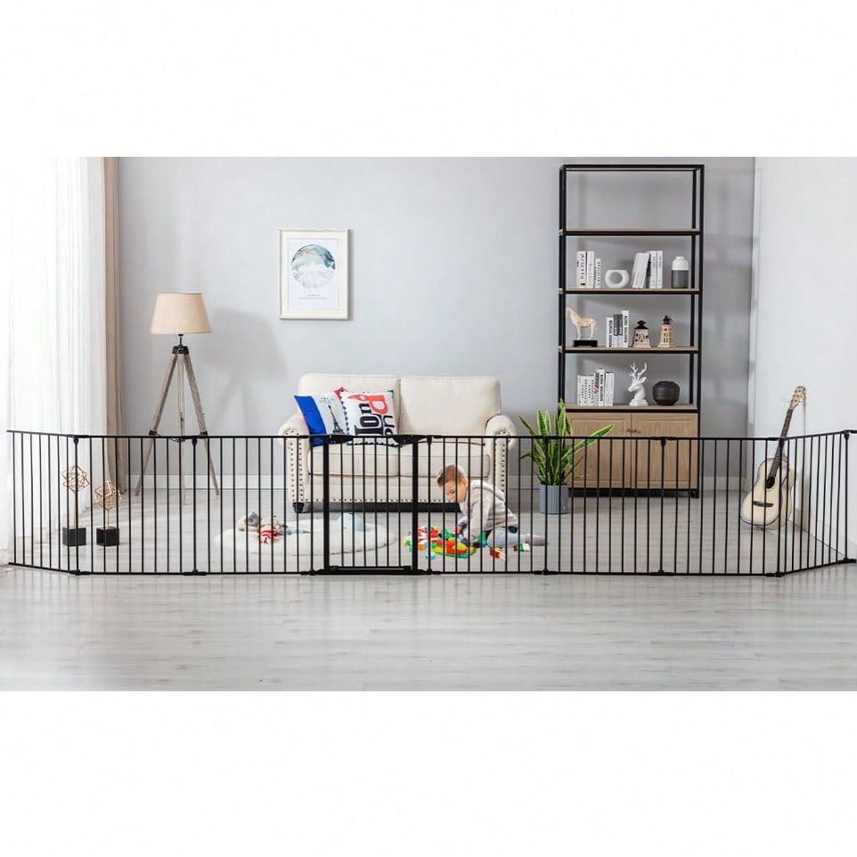Extra brede zwarte babyhek met - Baby Gate Extra Wide recensie en prijs