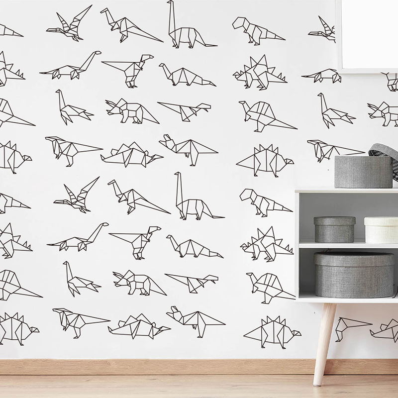 Leuke origami dinosaurussen di - Baby Zoo Nursery recensie en prijs