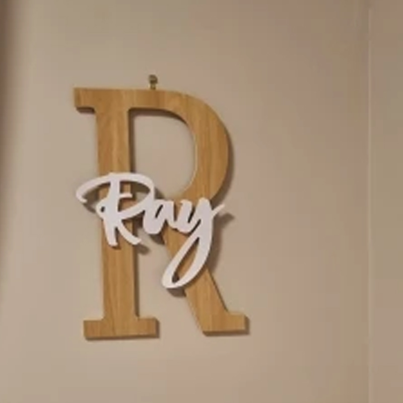 Aangepaste houten naam teken b - Baby Nursery Name Letters recensie en prijs