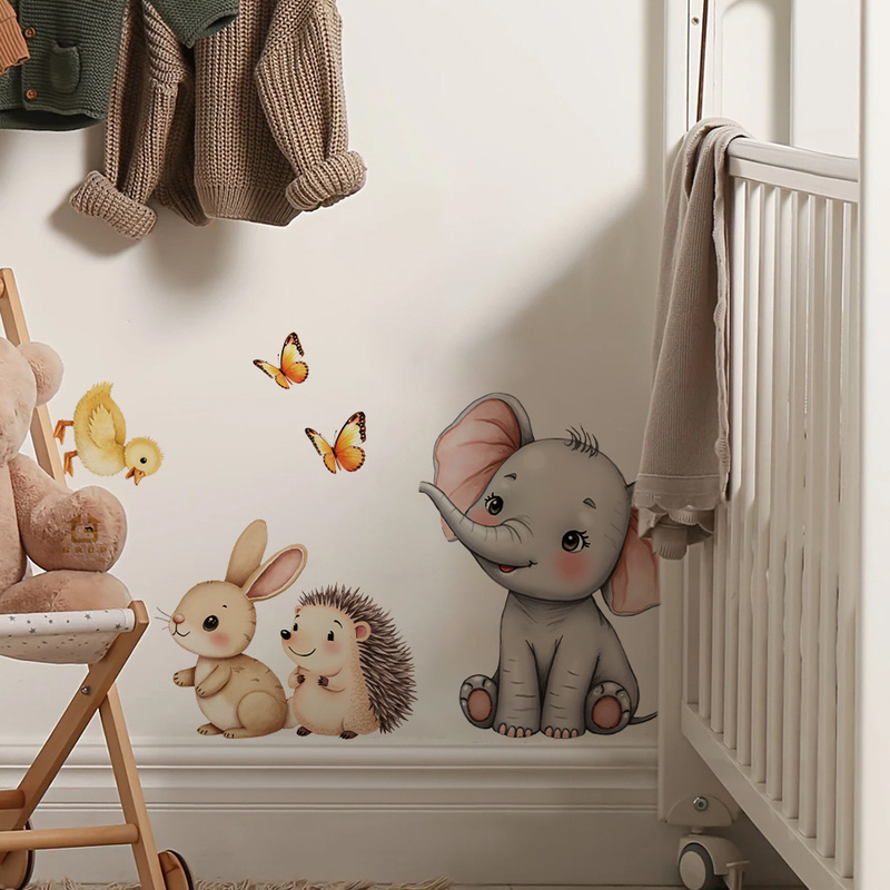 Cartoon dier muursticker - oli - Baby Nursery Room recensie en prijs