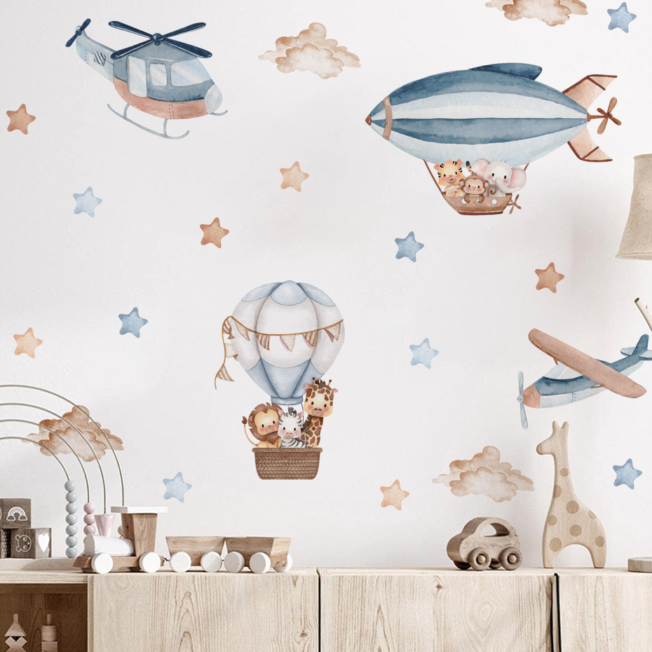 Aquarel Dieren Luchtballon Wol - Baby Nursery Ideas recensie en prijs