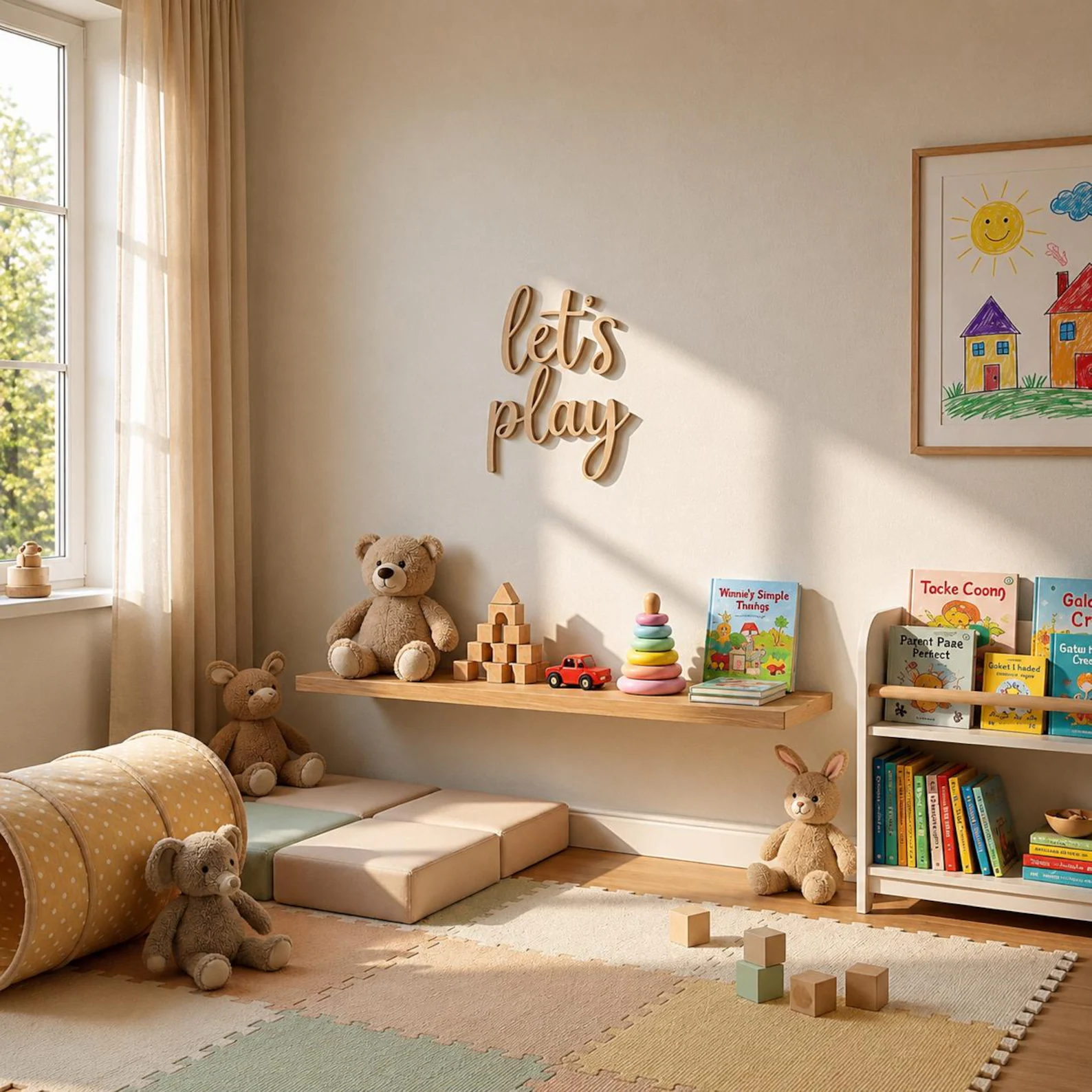 Laten we spelen houten wandbor - Baby Nursery Room recensie en prijs