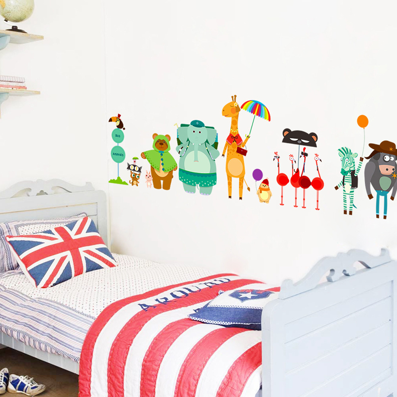 Cartoon Zoo Bus Station Muurst - Baby Zoo Nursery recensie en prijs