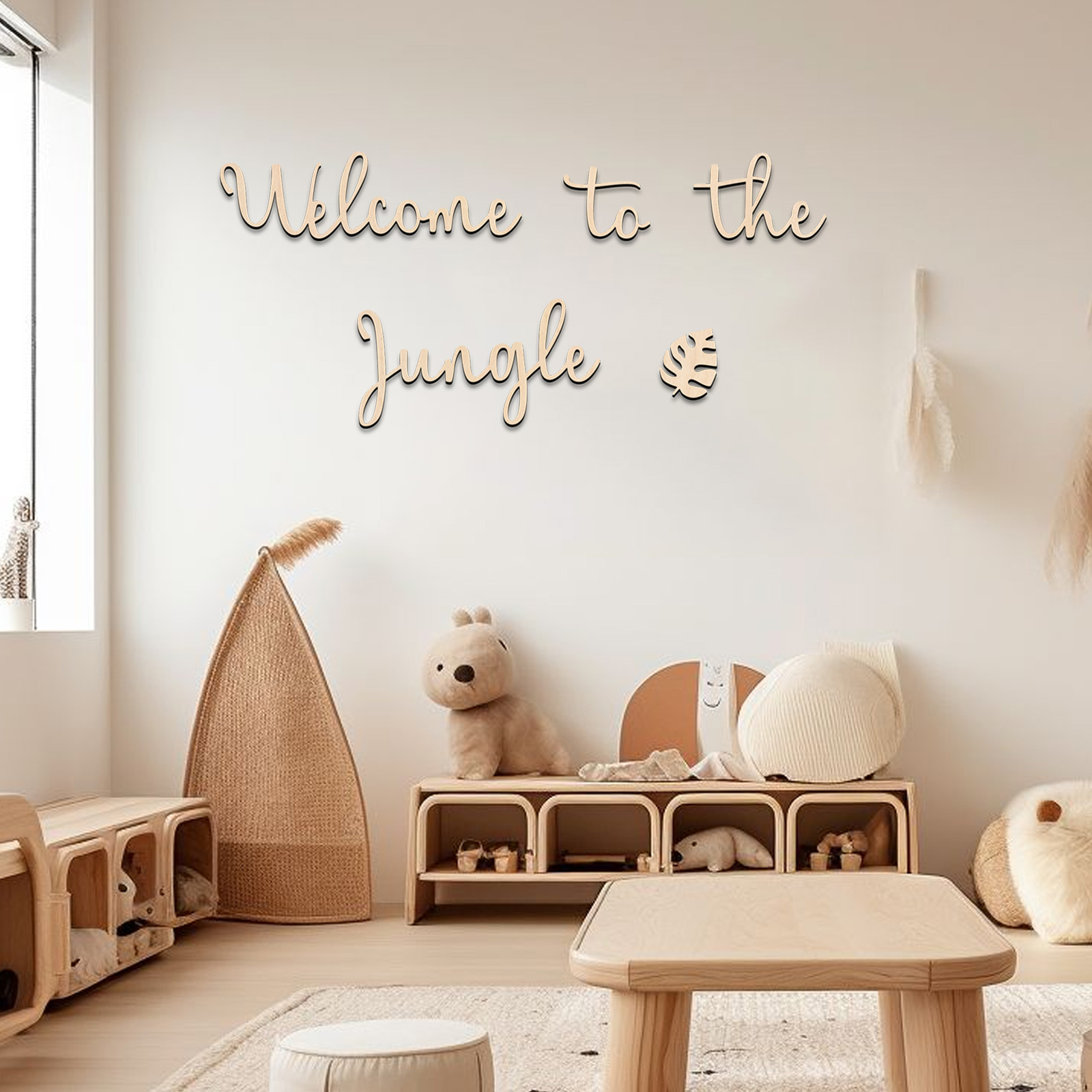 Welkom bij de Jungle houten bo - Baby Nursery Ideas recensie en prijs