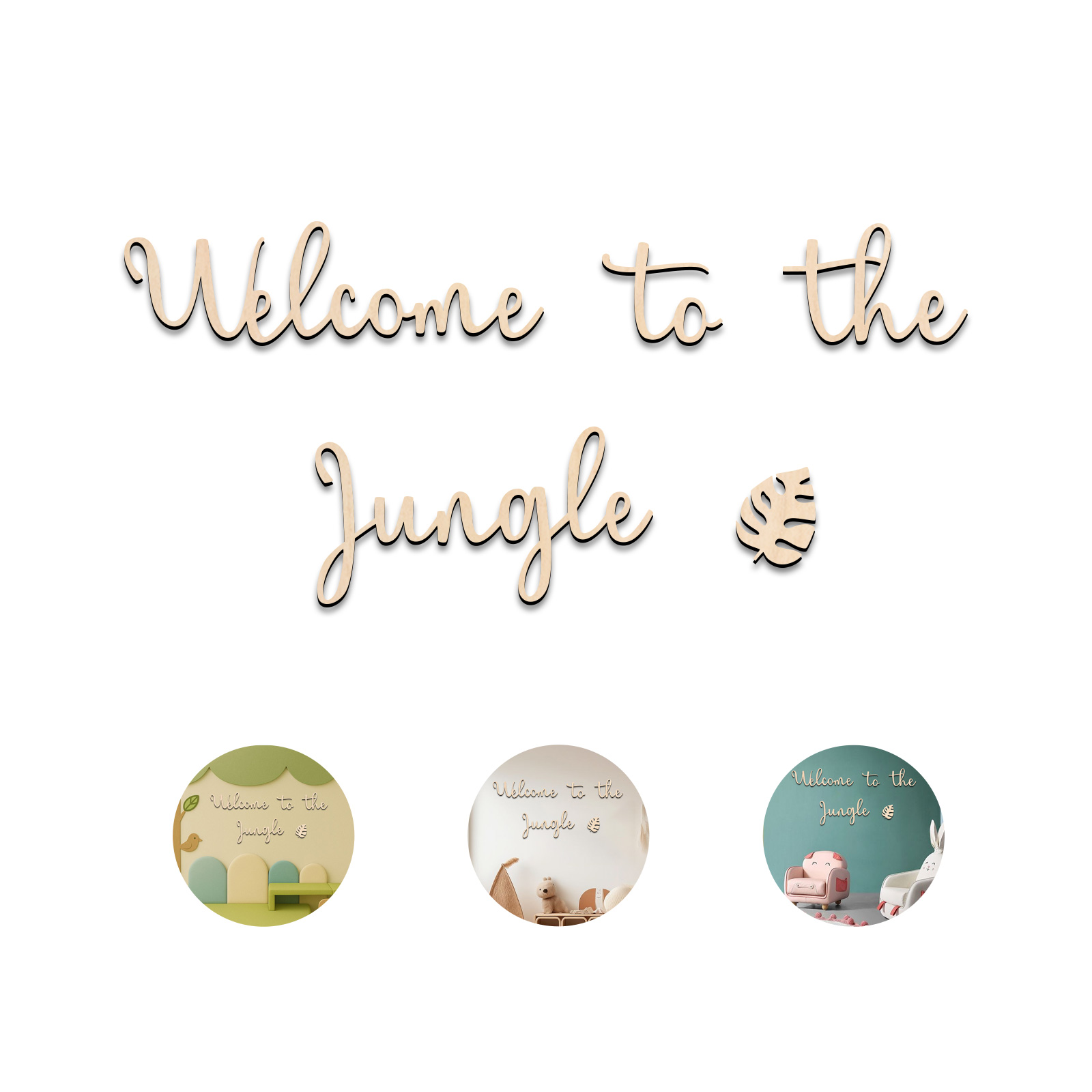 Welkom bij de Jungle houten bo - Baby Nursery Ideas recensie en prijs