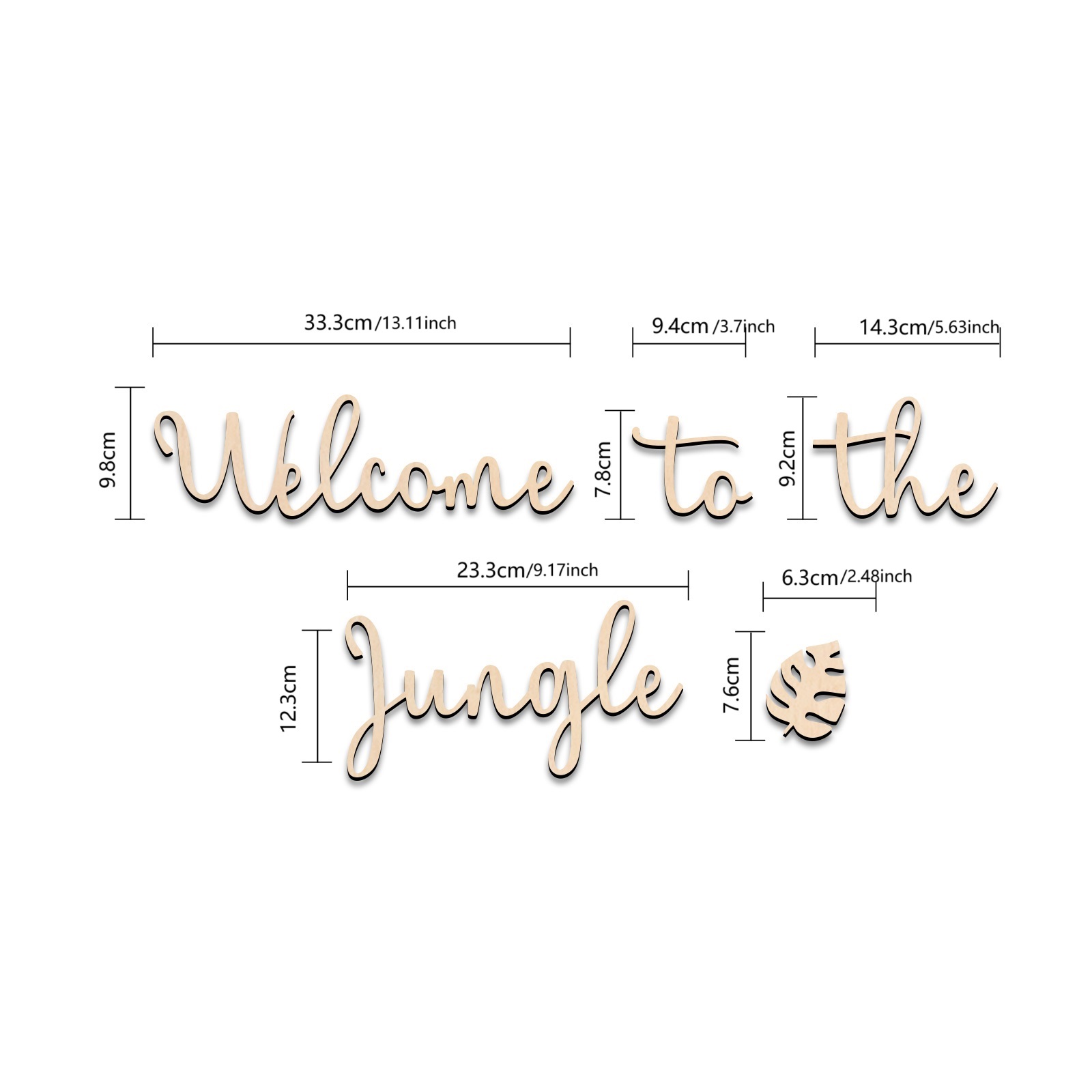Welkom bij de Jungle houten bo - Baby Nursery Ideas recensie en prijs