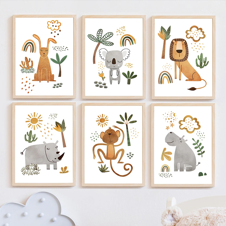 Giraffe Olifant Tijger Zebra T - Baby Nursery Animal Pictures recensie en prijs
