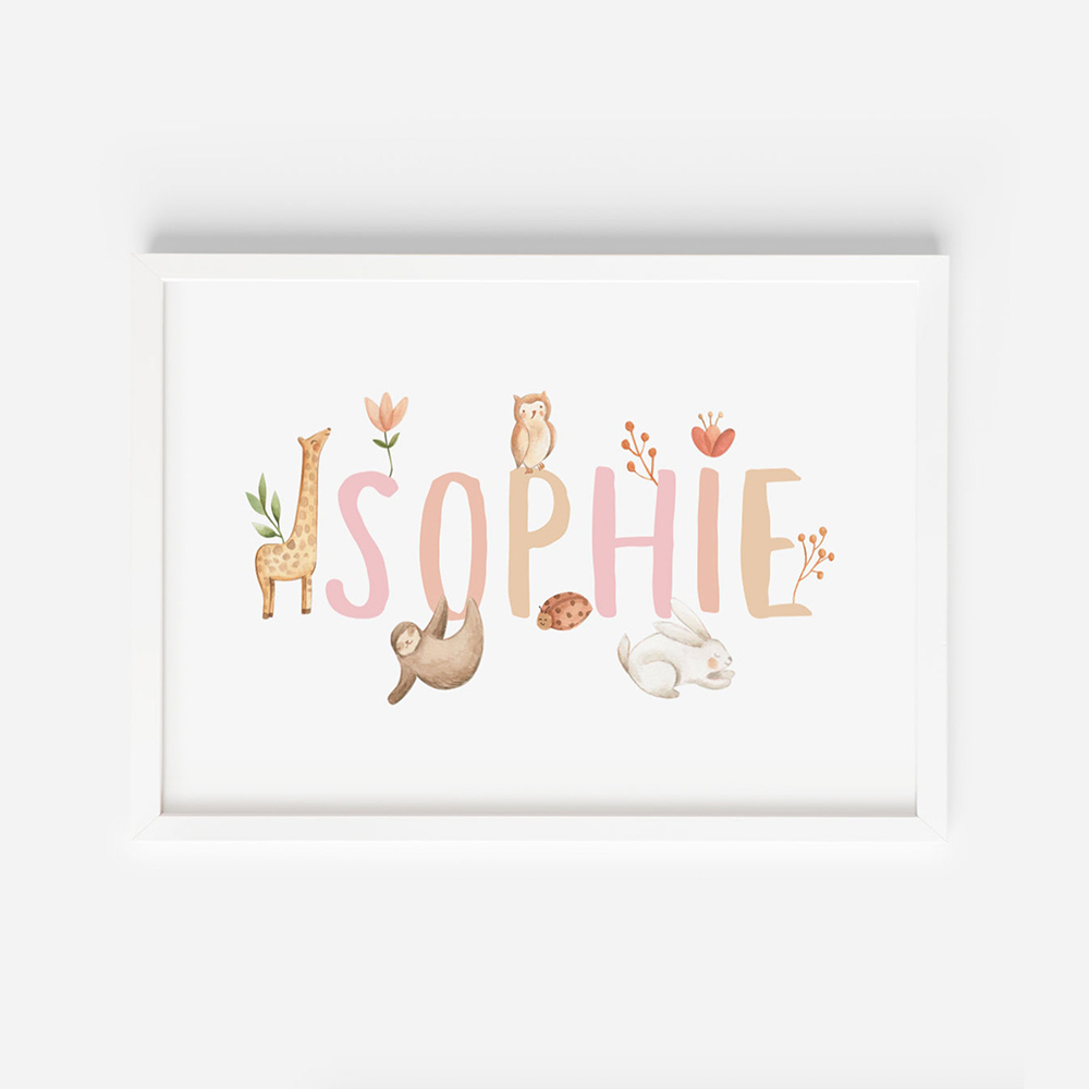 Naam Custom Poster Kwekerij Ca - Baby Nursery Name Letters recensie en prijs