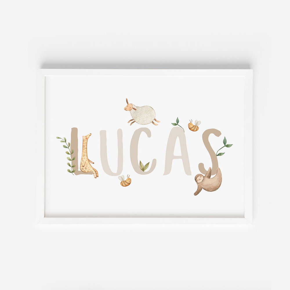 Naam Custom Poster Kwekerij Ca - Baby Nursery Name Letters recensie en prijs