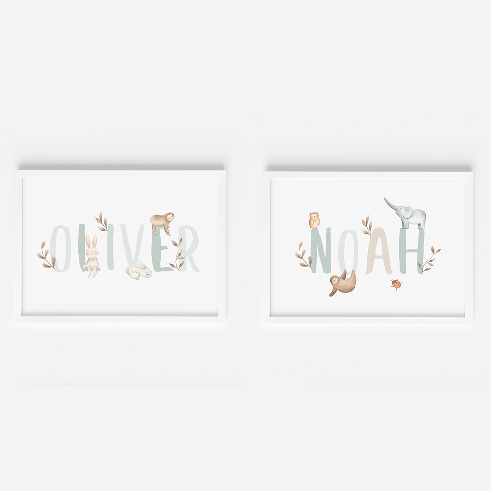 Naam Custom Poster Kwekerij Ca - Baby Nursery Name Letters recensie en prijs