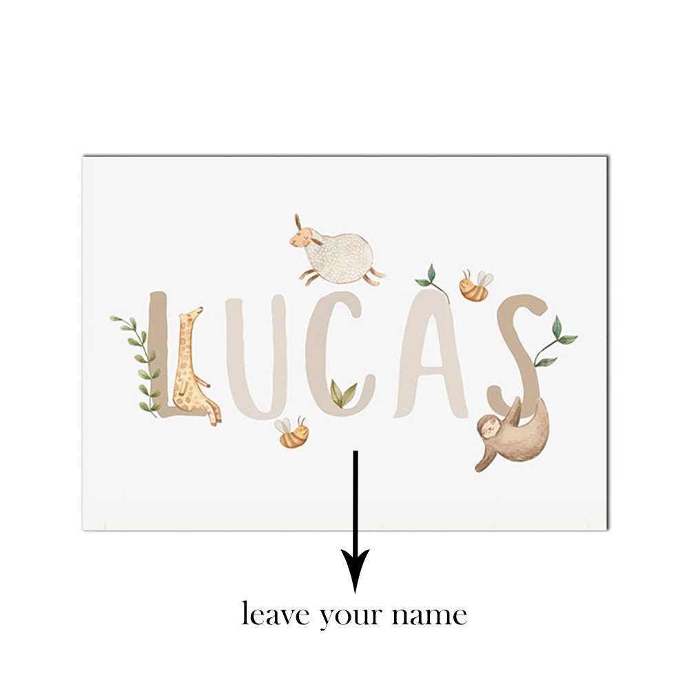 Naam Custom Poster Kwekerij Ca - Baby Nursery Name Letters recensie en prijs