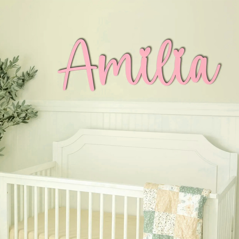 Gepersonaliseerd houten naampl - Baby Nursery Name Wall Art recensie en prijs