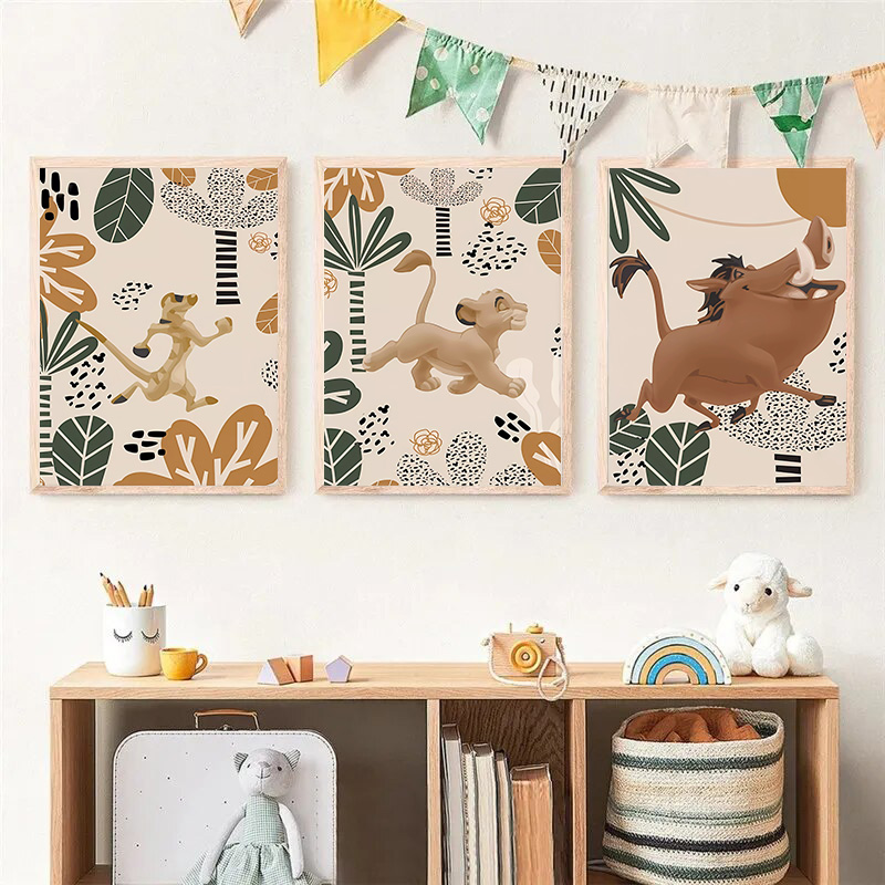 Kid Lion King Boho Posters en  - Baby Nursery Animal Pictures recensie en prijs
