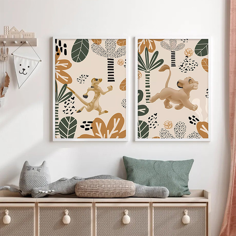 Kid Lion King Boho Posters en  - Baby Nursery Animal Pictures recensie en prijs