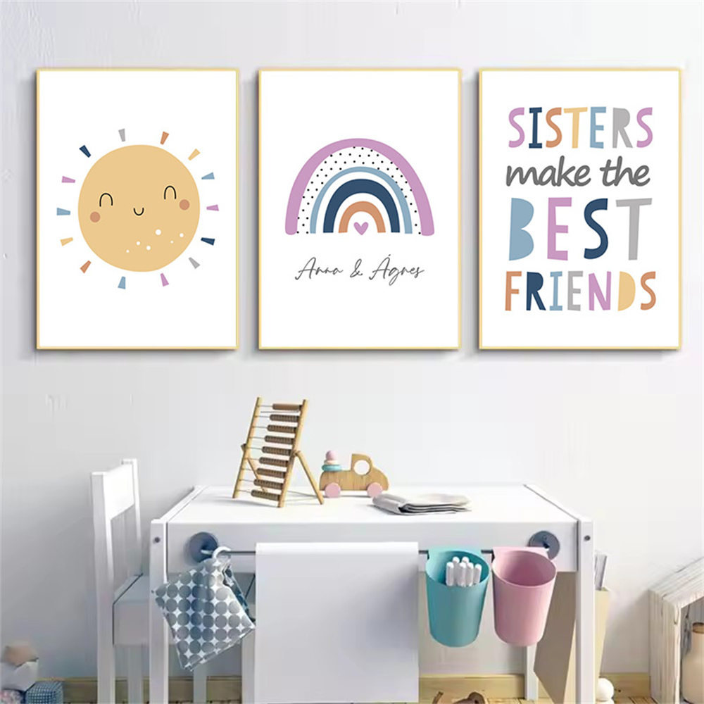Aangepaste naam poster cartoon - Baby Nursery Name Wall Art recensie en prijs