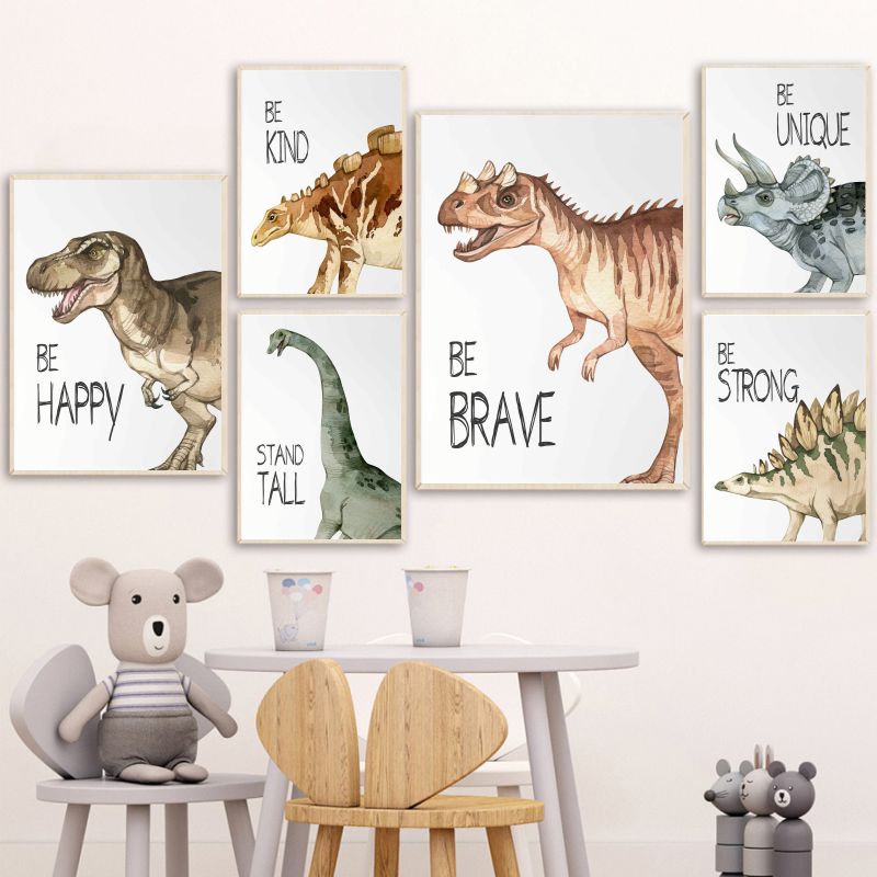 Aquarel Dinosaurus Poster Kind - Baby Nursery Animal Pictures recensie en prijs