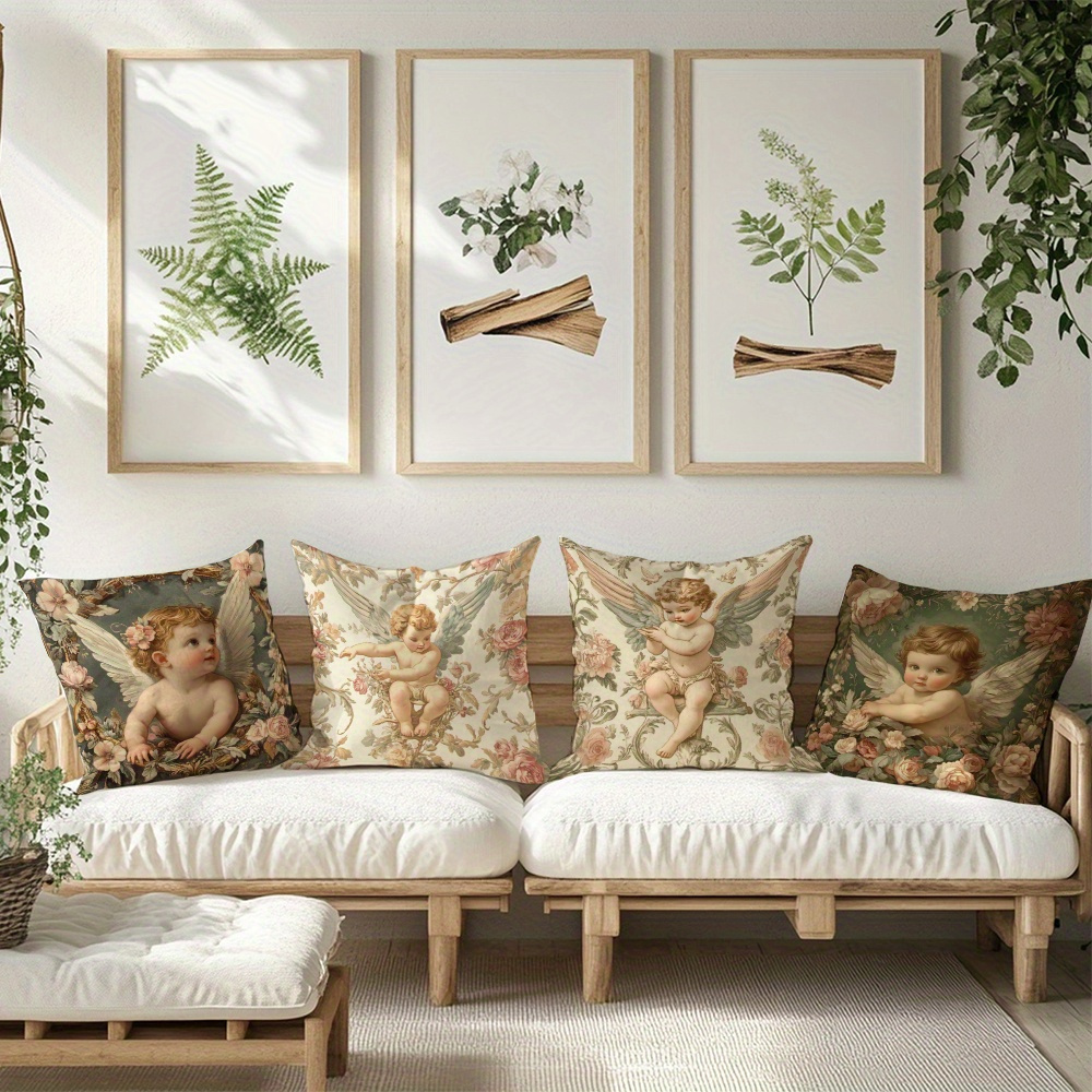 Bedrukte engelbloemen kussensl - Baby Nursery Chair recensie en prijs