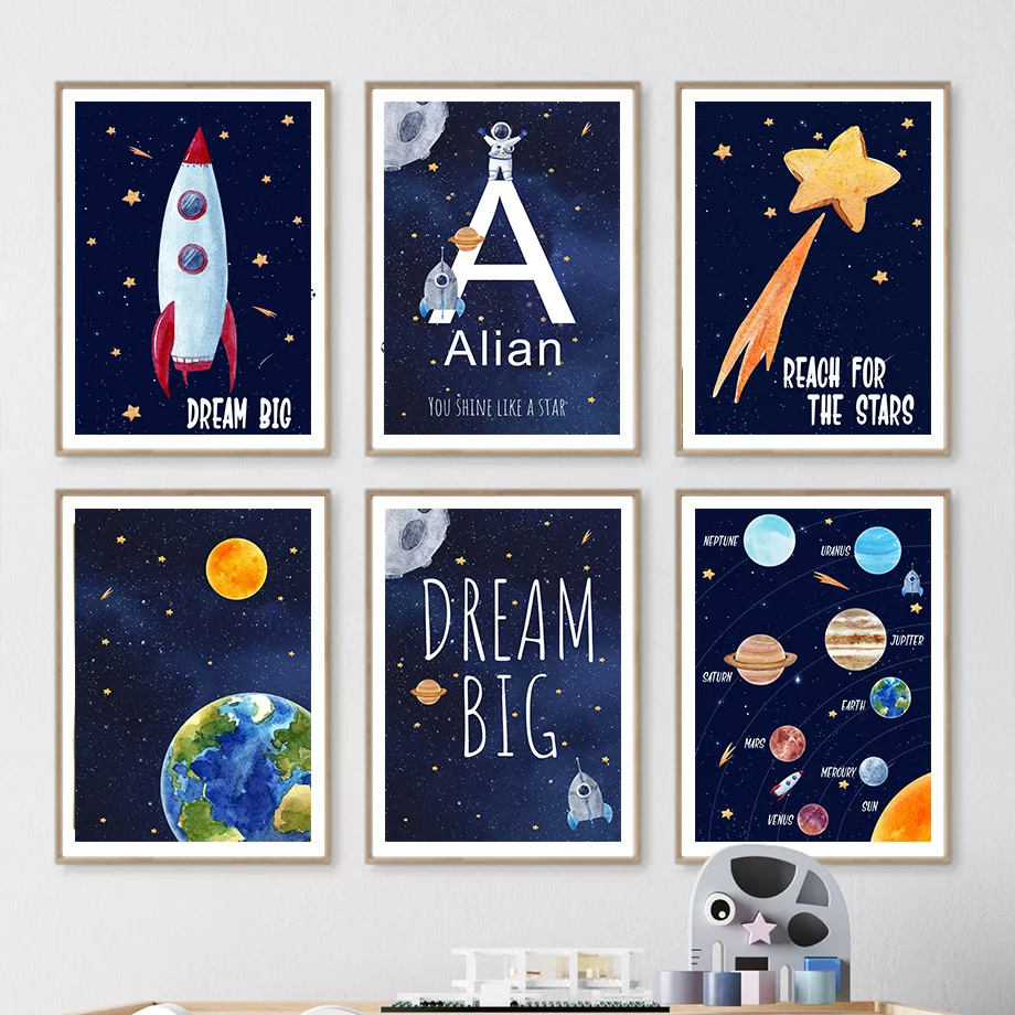 1pc canvas schilderij aangepas - Baby Nursery Name Wall Art recensie en prijs