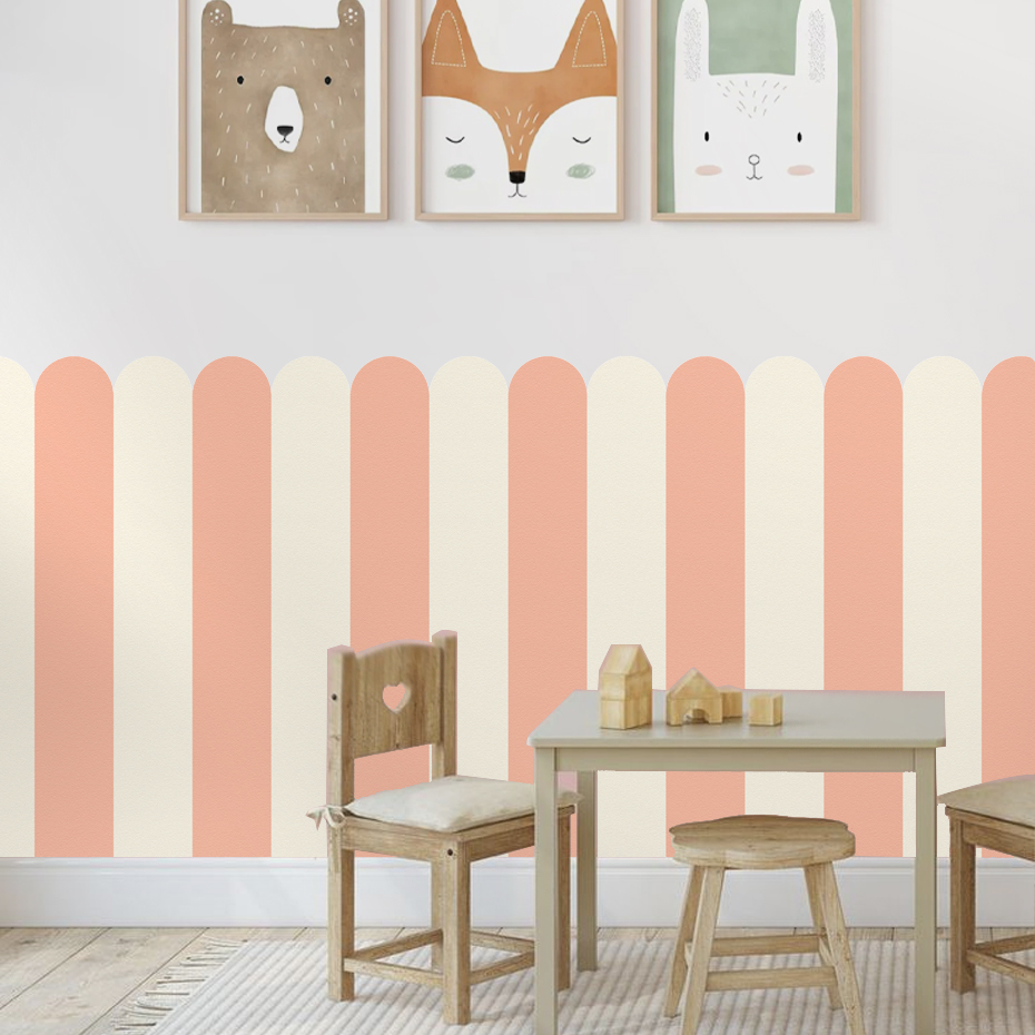 Veelkleurig verticaal gestreep - Baby Nursery Room recensie en prijs