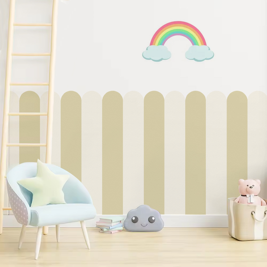 Veelkleurig verticaal gestreep - Baby Nursery Room recensie en prijs