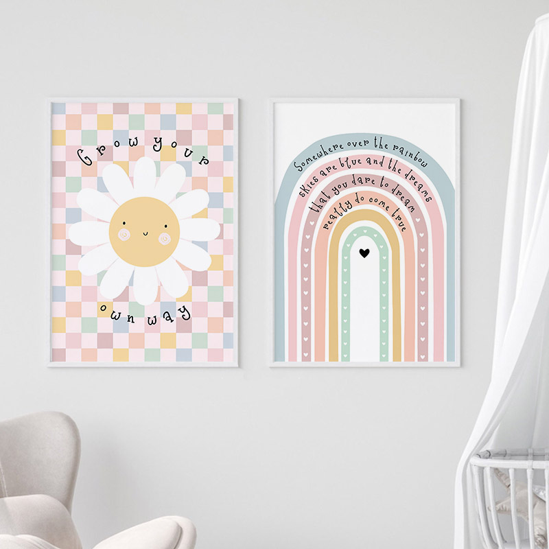 Zon Bloem Regenboog Wolk Hart  - Baby Nursery Room recensie en prijs